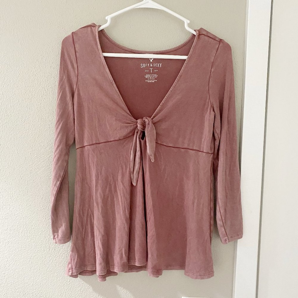AMERICAN EAGLE Soft & Sexy Long Sleeve Top SZ S